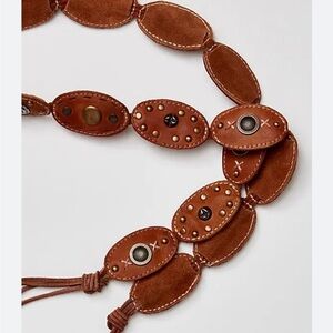 Brown Wrap Studded Belt